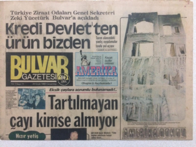 Bulvar Gazetesi 20 Ocak 1982 - Tartılmayan Çayı Kimse Almıyor GZ27435 - 1