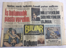 Bulvar Gazetesi 20 Şubat 1986 - Oğlunu Öldüreni Parçaladı,Orha BaranHalit Kıvanç Benden Çok Konuşuyor - GZ17636 - 2