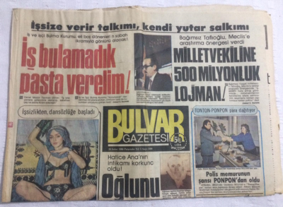 Bulvar Gazetesi 20 Şubat 1986 - Oğlunu Öldüreni Parçaladı,Orha BaranHalit Kıvanç Benden Çok Konuşuyor - GZ17636 - 2
