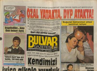 Bulvar Gazetesi 20 Şubat 1987 - Türkücü Emrah Kız Alıkoymaktan İfade Verdi GZ76459 - 1