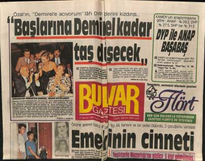 Bulvar Gazetesi 21 Ağustos 1988 - Göcek Havası Prenses Margarete Yaramadı GZ60999 - 2