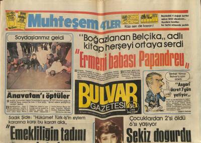 Bulvar Gazetesi 21 Aralık 1985 - İbrahim Tatlıses Suçlama Toplantısı Yaptı GZ117277 - 1