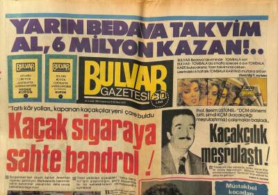 Bulvar Gazetesi 22 Aralık 1984 - Müstakbel Kocadan Ajda Pekkana İlk Emir GZ77095 - 1