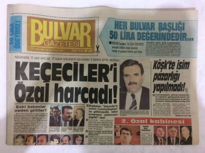 Bulvar Gazetesi 22 Aralık 1987 - Filipinlerde Tankerle Çarpışan Yolcu Gemisi Battı , 1500 Yolcu Sulara Gömüldü GZ73228 - 1