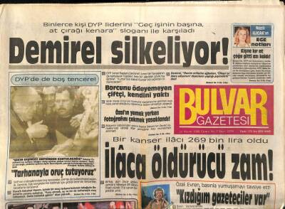 Bulvar Gazetesi 22 Nisan 1988 - Süleyman Demirel Silkeliyor GZ89039 - 1