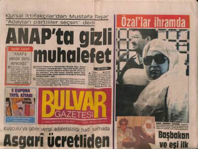Bulvar Gazetesi 22 Temmuz 1988 - Bülent Ersoydan Sürpriz Karar Ufukta Nikah Var GZ89020 - 1