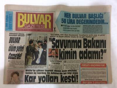 Bulvar Gazetesi 23 Aralık 1987 - Bulvar Ölüm Şehri Gazzede GZ73229 - 1