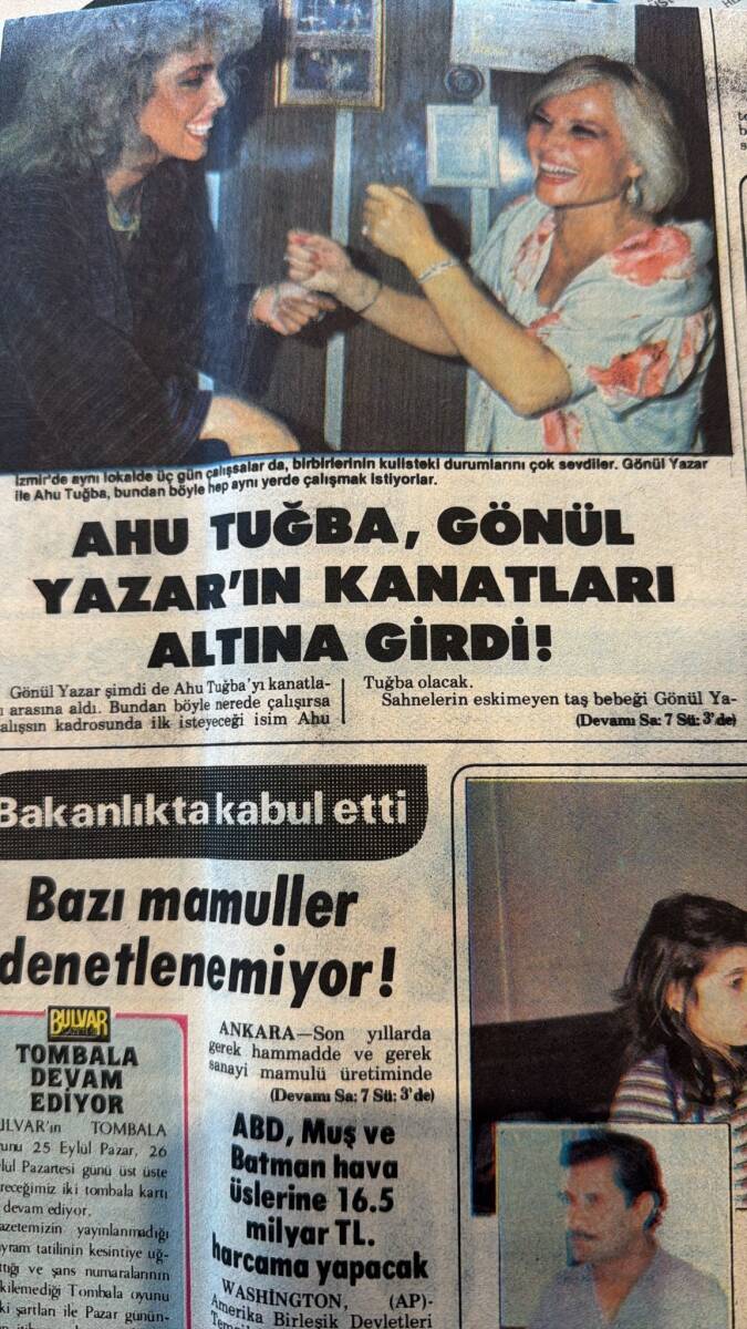 Bulvar Gazetesi 23 Eylül 1983 - Ahu Tuğba , Gönül Yazar'ın Kanatları Altına Girdi ! - Yıldırım Gürses'in Sözleri Arabeskçileri Çok Üzdü ! GZ159203 - 3