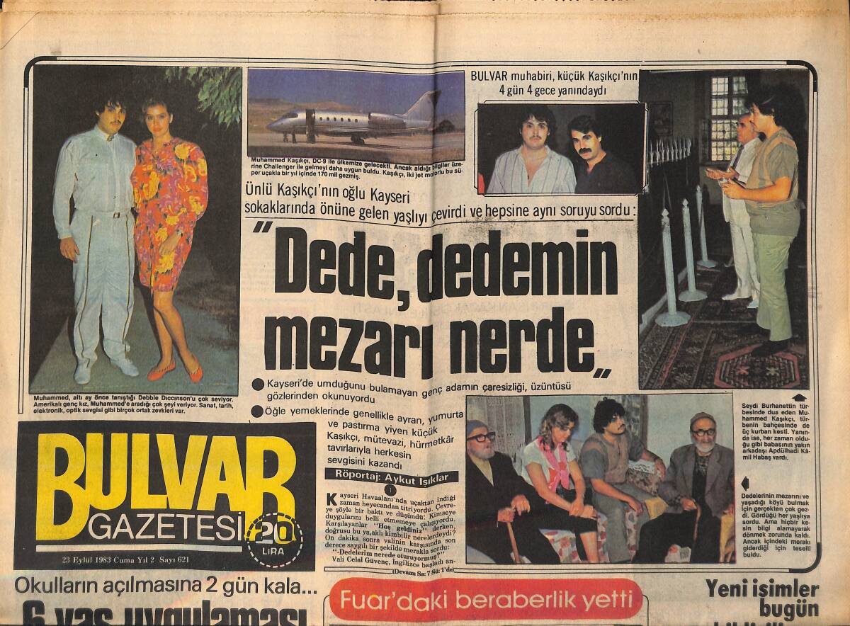 Bulvar Gazetesi 23 Eylül 1983 - Ahu Tuğba , Gönül Yazar'ın Kanatları Altına Girdi ! - Yıldırım Gürses'in Sözleri Arabeskçileri Çok Üzdü ! GZ159203 - 1