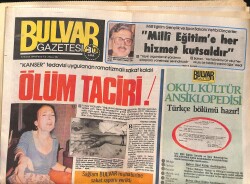 Bulvar Gazetesi 23 Eylül 1984 - Sinemanın Ünlü Yıldızı Türkân Şoray da 25 Mart'ta Yapılan Mahalli Seçimlerde Oy Kullanmayanların Arasında Bulunuyor GZ159374 - Gökçekoleksiyon