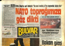 Bulvar Gazetesi 23 Haziran 1987 - NATO Toprağımıza Göz Dikti GZ62008 - 2