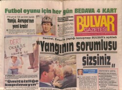 Bulvar Gazetesi 23 Haziran 1988 - Tanju, Avrupa'nın Yeni Kralı - Esra Sümer Milli Manken - Türkan Şoray Sultana Çifte Ödül GZ149377 - 1