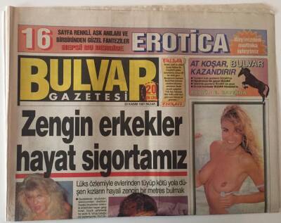 Bulvar Gazetesi 23 Kasım 1997 - Yıldılzarın Dünü Bugünü Müjde Ar , Sezen Aksu , Nilüfer Yaşlandıkça Eteklerinin Boyları Kısalıyor GZ26717 - 1
