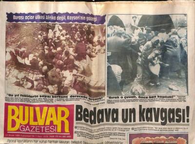 Bulvar Gazetesi 23 Nisan 1988 - Burası Açlar Ülkesi Afrika Değil , Kayserinin Göbeği GZ70233 - 2