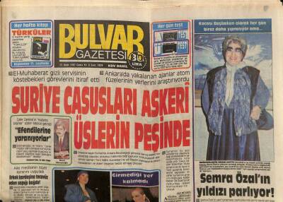 Bulvar Gazetesi 23 Ocak 1987 - Suriye Casusları Askeri Üslerin Peşinde GZ62576 - 2