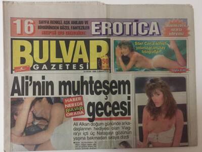 Bulvar Gazetesi 24 Ekim 1998 - Sibel Cana Şöhret Yolunu Açan Olay Fotoğraflar GZ26852 - 1