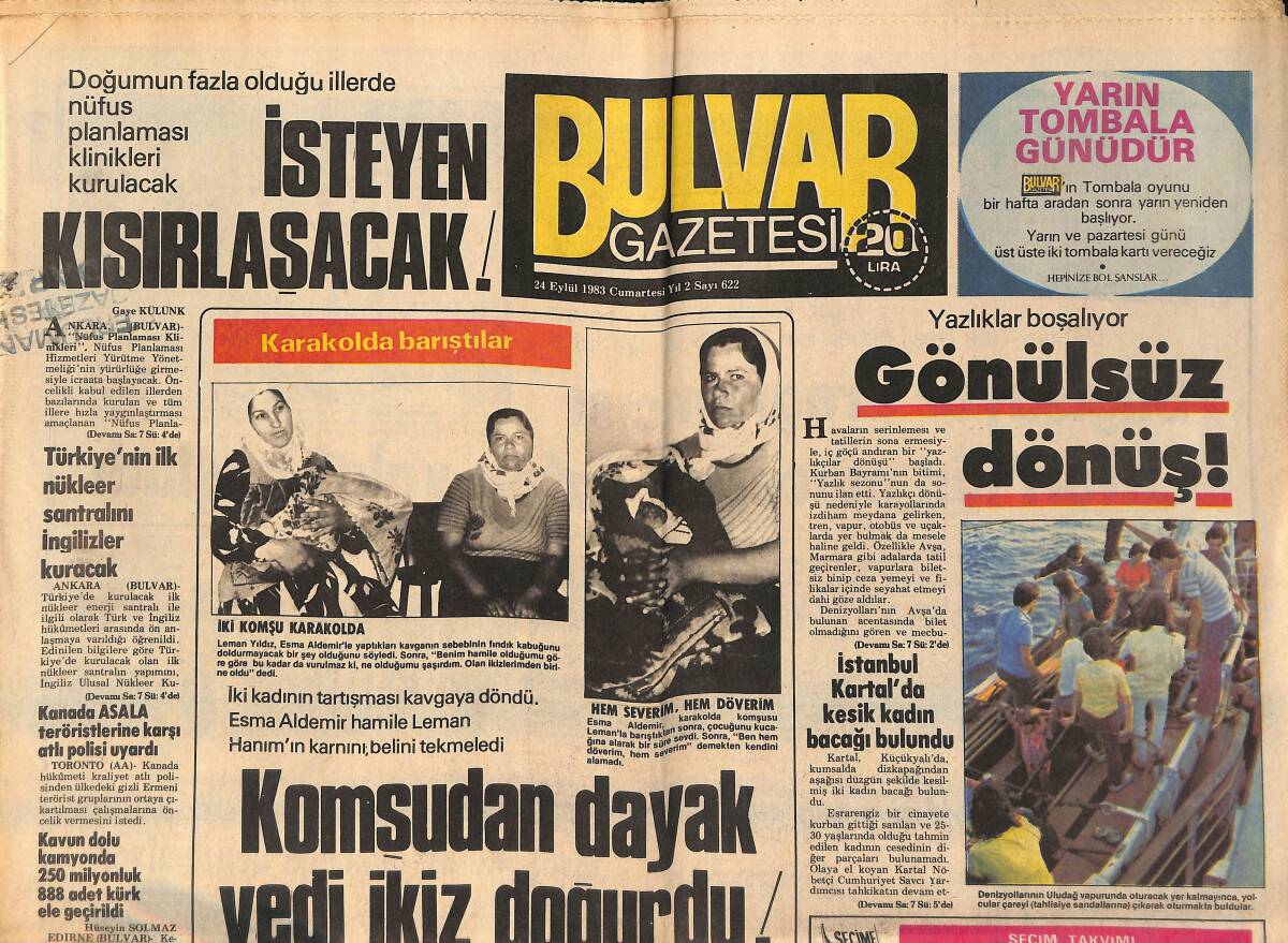 Bulvar Gazetesi 24 Eylül 1983 - Rocky , Izdırapların En Büyüğünü Yaşıyor - Muhammet Kaşıkçı Debbie'yi Seviyor GZ159204 - 1