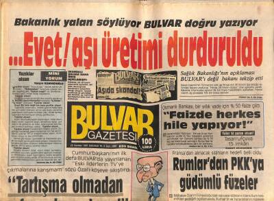 Bulvar Gazetesi 25 Temmuz 1987 - Örsan Öymen Toprağa Verildi - Aşk Kurbanı Patricia GZ123215 - 1