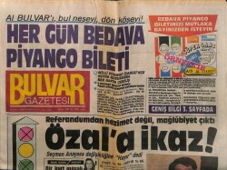 Bulvar Gazetesi 26 Eylül 1988 - Ünlü Şarkıcı Yelize Kurşun Yağmuru GZ61381 - 1