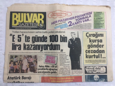 Bulvar Gazetesi 26 Haziran 1983 - Fatoş abla 20 Yıl Çocuklarla Uğraştım Sıra Siyasete Geldi - GZ17645 - 1