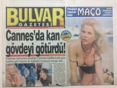 Bulvar Gazetesi 26 Mayıs 1999 - Cannesda Kan Gövdeyi Götürüyor GZ27433 - 1