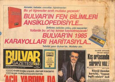 Bulvar Gazetesi 26 Ocak 1985 - Semra Özal Pahalılık Var Diyenler Avrupayı Görsün ! GZ91012 - 1