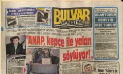 Bulvar Gazetesi 26 Ocak 1987 - Anap , Kepçe İle Yalan Söylüyor ! GZ62590 - 2