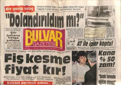 Bulvar Gazetesi 27 Nisan 1988 - Dündar Kılıçın Oğlu Yakalandı GZ70240 - 1