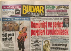 Bulvar Gazetesi 27 Ocak 1987 - Ebu Nidalin Türkiye Kanadı Tamamen Çöktü GZ62589 - 1