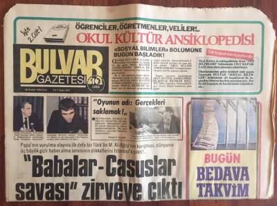 Bulvar Gazetesi 28 Aralık 1982 - Uyuşturucuya Karşı Milli Seferberlik Açılması İstendi GZ10709 - 1