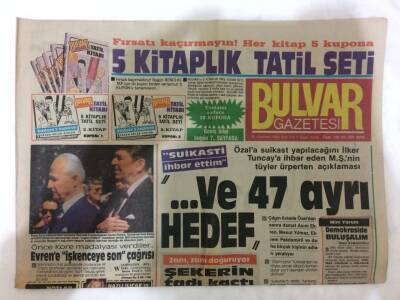 Bulvar Gazetesi 28 Haziran 1988 - İnönünün Listesi Kevgir GZ73241 - 1