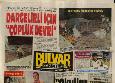 Bulvar Gazetesi 28 Kasım 1986 - Dargelirli İçin Çöplük Devri GZ62623 - 2