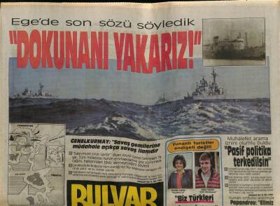 Bulvar Gazetesi 28 Mart 1987 - Ses Duvarını Aşan ABD Uçağı Çumrada Panik Yarattı GZ70283 - 2