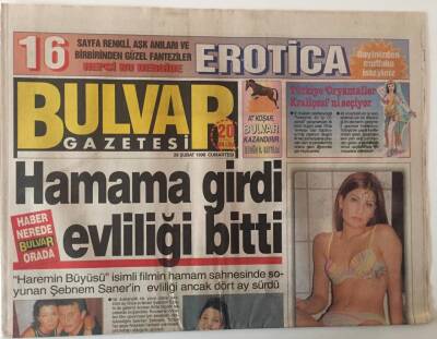 Bulvar Gazetesi 28 Şubat 1998 - Didem Soylu Ferdi Tayfura İhanet Etti GZ26740 - 1