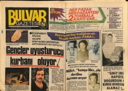Bulvar Gazetesi 29 Ağustos 1983 - Gençler Uyuşturucu Kurbanı Oluyor GZ62598 - 2