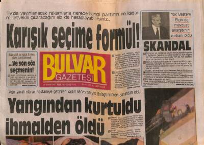 Bulvar Gazetesi 29 Kasım 1987 - Semra Özalın Sağ Gözü Hasta !... GZ62592 - 1