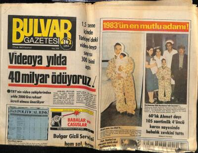 Bulvar Gazetesi 3 Ocak 1983 - İstanbulda 5000 Kişiye 1 Otobüs Düşüyor GZ61361 - 2