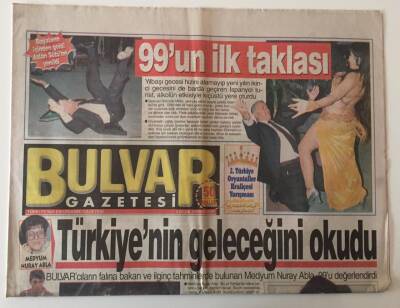 Bulvar Gazetesi 3 Ocak 1999 - Yonca Evcimik Bir Açıldı , Pir Açıldı GZ26736 - 1