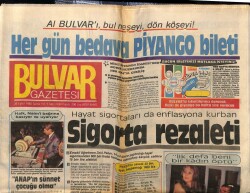 Bulvar Gazetesi 30 Eylül 1988 - Ahu Tuğba - Cüneyt Arkın Film Setinde GZ61377 - 2