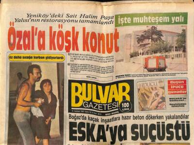 Bulvar Gazetesi 31 Temmuz 1987 - Boğazda Kaçak İnşaatlara Hazır Beton Dökerken Yakalandılar GZ70277 - 2