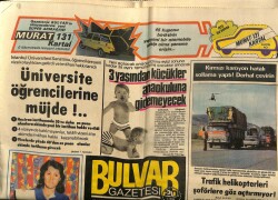 Bulvar Gazetesi 4 Eylül 1983 - Trafik Helikopterleri Şoförlere Göz Açtırmıyor! GZ60689 - 2