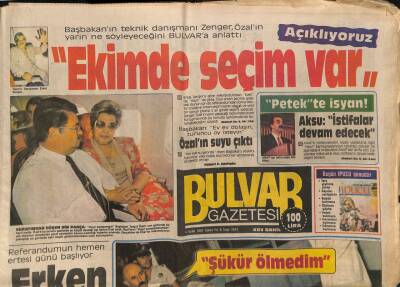Bulvar Gazetesi 4 Eylül 1987 - Serpil Çakmaklı,Hülya Süer Fuarda Yaprak Dökümü GZ89031 - 1