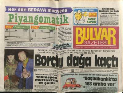 Bulvar Gazetesi 4 Kasım 1988 - Ahu Tuğbanın Bekarlık Keyfi GZ61366 - 2