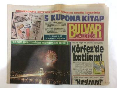 Bulvar Gazetesi 4 Temmuz 1988 - ABD , İran Uçağını 290 Yolcusuyla Sulara Gömdü GZ73247 - 1