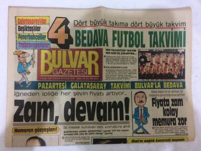 Bulvar Gazetesi 5 Aralık 1987 - Semra Özala 5 Milyonluk Koltuk GZ73230 - 1