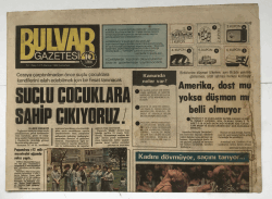 Bulvar Gazetesi 5 Haziran 1982 - Amerika , Dost Mu Yoksa Düşman Mı Belli Olmuyor GZ5515 - 2
