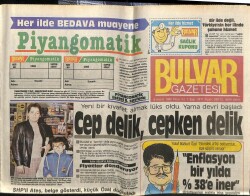 Bulvar Gazetesi 6 Kasım 1988 - Mantar 29 Can Aldı GZ61368 - 2