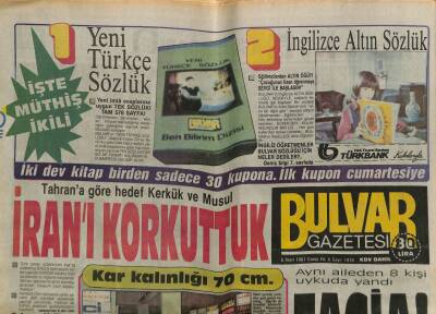 Bulvar Gazetesi 6 Mart 1987 - TRTde Lojman Kavgası ! GZ70278 - 2