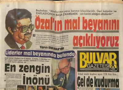 Bulvar Gazetesi 7 Ağustos 1986 - İzmir Limanında Bir Gemi Battı GZ62571 - 2