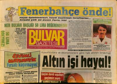 Bulvar Gazetesi 8 Şubat 1988 - Madonna Ne Kocasından Vazgeçebiliyor Ne De Birleşiyor - Özaldan Vuralhana Soruşturma GZ127399 - 1